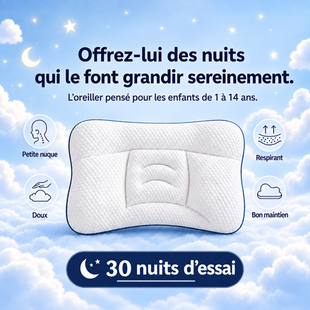 Oreiller ergonomique pour enfant